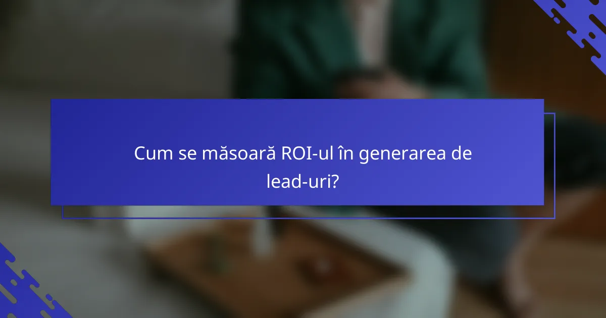 Cum se măsoară ROI-ul în generarea de lead-uri?