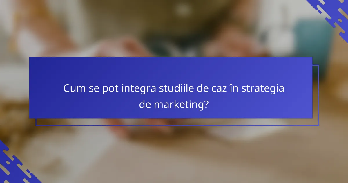 Cum se pot integra studiile de caz în strategia de marketing?